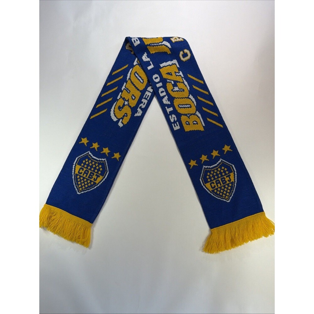 Vintage Argentina Boca Juniors Soccer Club Scarf 7” x 53”